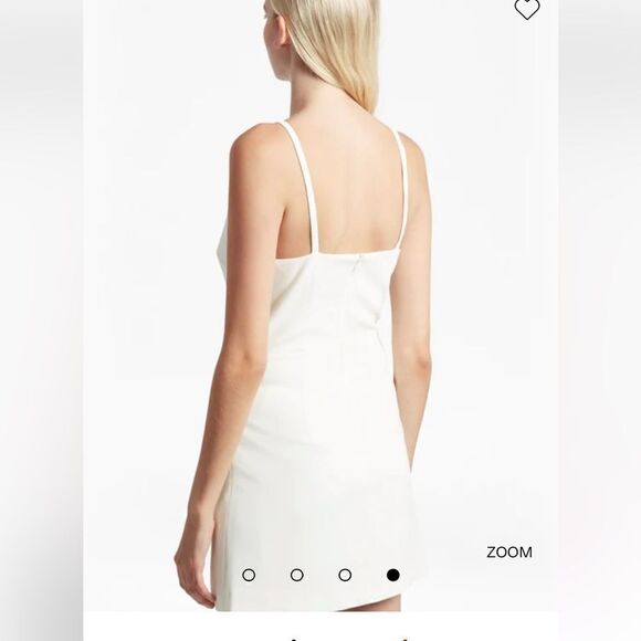 French Connection Whisper Light Square Neck Dress White Size 0 - Picture 4 of 14